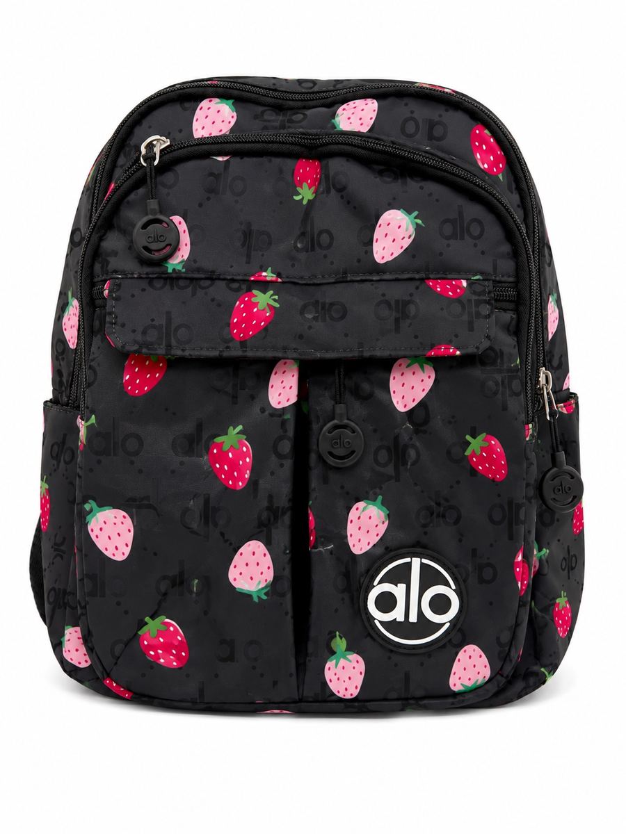 Mochila Alo | Negra - Fresas